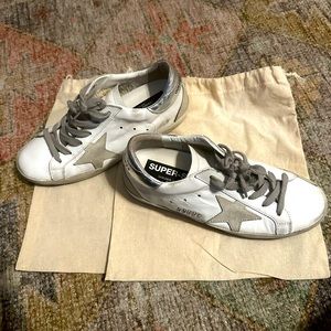 Golden Goose Silver Sneakers size 37, lightly used